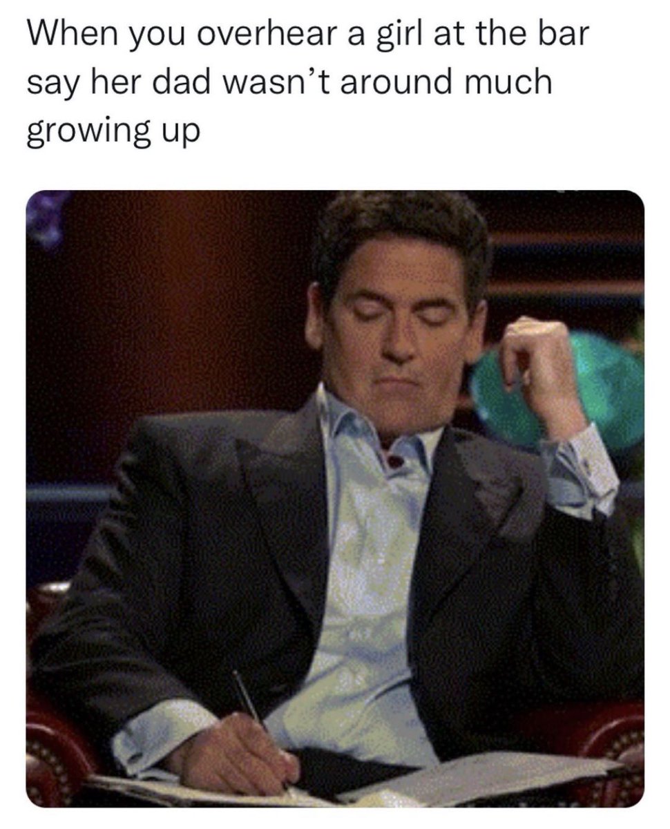 manderswanders's tweet photo. This is why you won’t catch me talking about my dad in a bar. I will, however, be here to listen if you’d like to talk about your dad 😂 https://t.co/SMhLHe9wWC