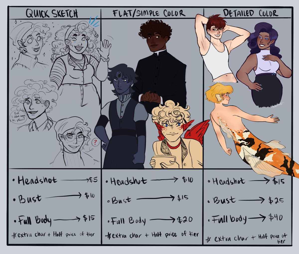 skyler_bolt's tweet photo. Slides my commission info under your door 

Im in a little bit of a tight spot with money cuz I decided to get sick and miss a bunch of work SO heres this! I do OCs, Fanart, real ppl, etc! My DMs are open, you can also message me on insta!! #commissionsopen https://t.co/i1soeChEbC