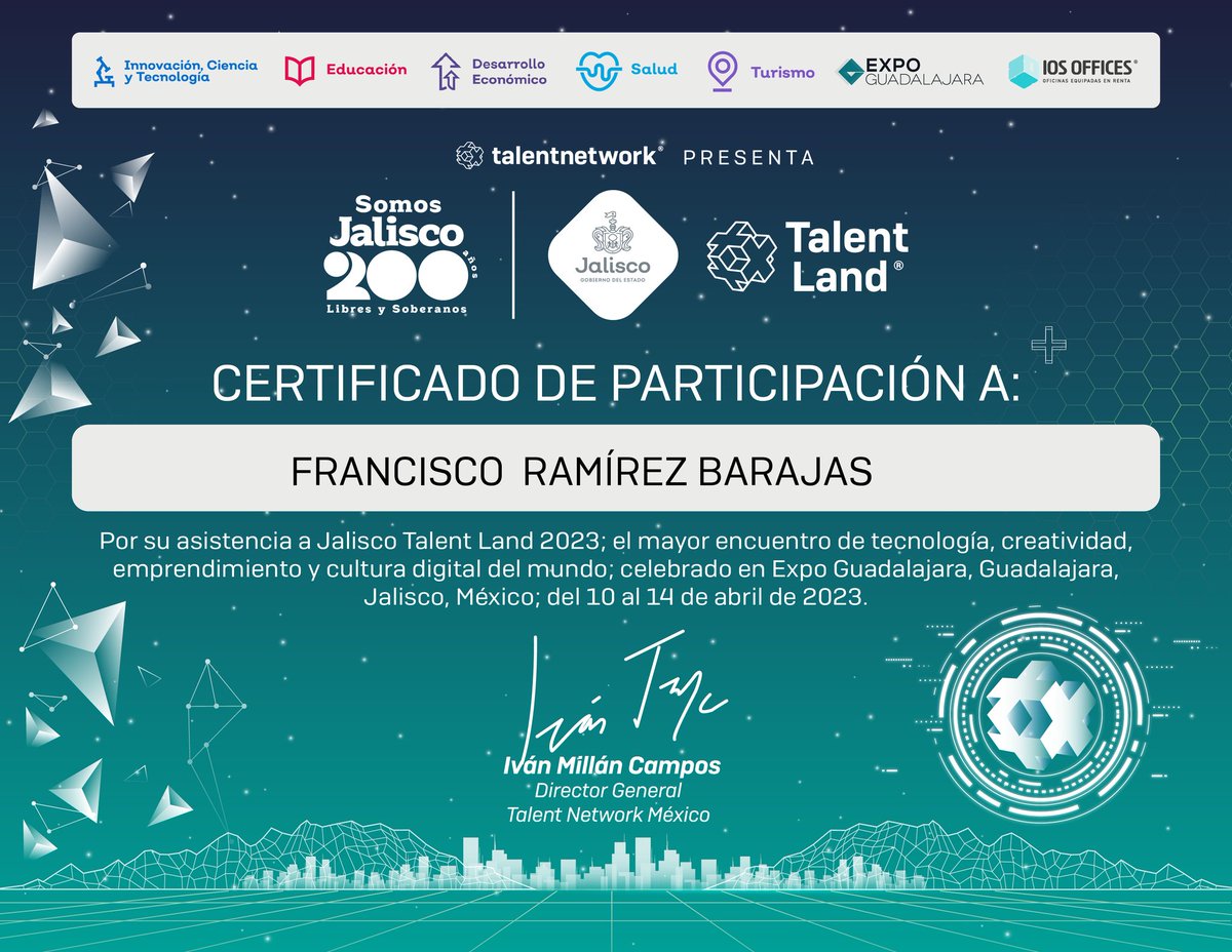 #JaliscoTalentLand2023
¡Hagamos del cambio una realidad!

#JaliscoTalentLand2024 #TLand2024 #IMakeTalent