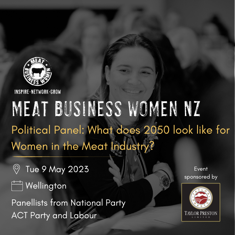 In this election year, <a href="/MeatWomen/">Meat Business Women</a> NZ invites you to hear from a panel of politicians about their vision for NZ's red meat sector on 9 May in Wellington. More info &amp; register here: lnkd.in/gsiT5Mfp
B+LNZ is proud to be a Territory Partner of #MeatBusinessWomen.