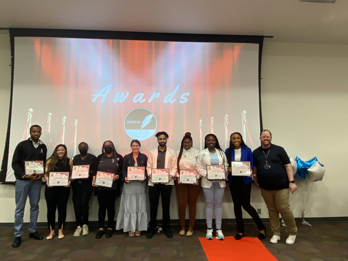 I am so proud of my PCOM #pharmacystudents leadership in #SNPhA all year they worked so hard serving the #underserved I am so happy to see that they were recognized at the school wide student org awards night…they did some amazing work #TwitteRx #PCOMPROUD