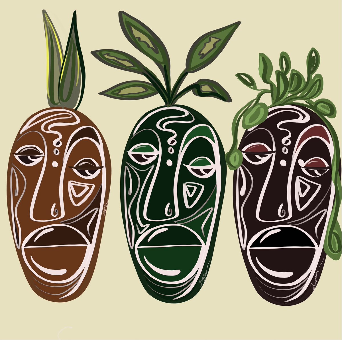 TyraPowers14's tweet photo. So my client wanted a New Art & Plants design in 3 colors for her home. #creativeshop #interiordesign https://t.co/EhzHqBKpaQ