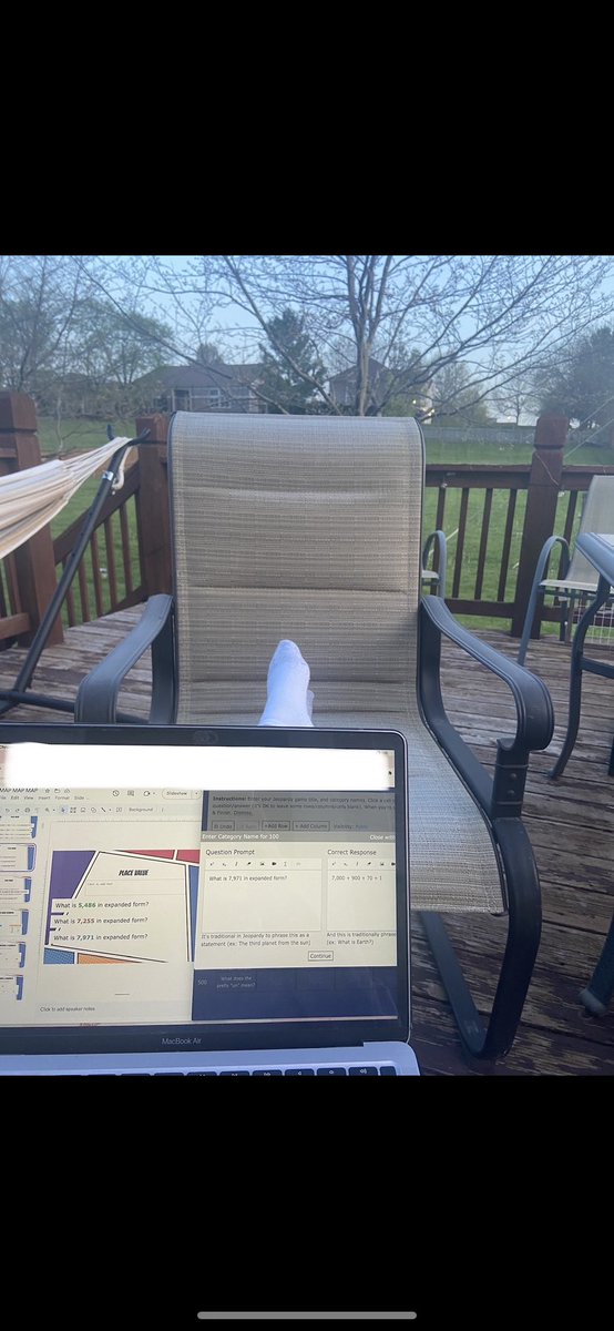 MsMasonRE's tweet photo. When your students want to play review Jeopardy but it’s soooooo nice outside! Bring on summer! https://t.co/phYFbgYxv8