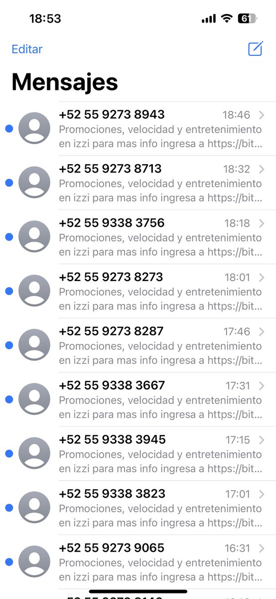 pericaza's tweet photo. @ayudaizzi qué onda con este acoso @Profeco todos desde números diferentes para no poder bloquearlos. Y la lista continua desde la mañana del día de hoy. Y en atención a clientes nadie puede resolverlo https://t.co/VLX80lWl3Y