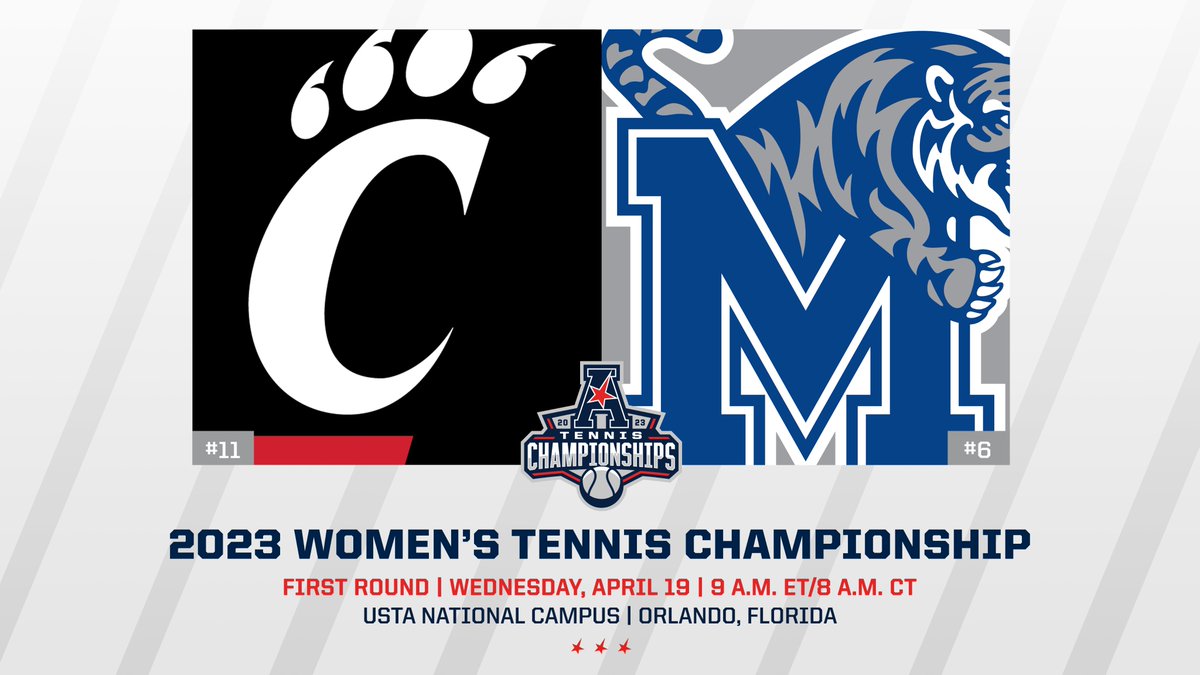 🎾FIRST ROUND 🎾

<a href="/GoBearcatsWTEN/">Cincinnati Tennis</a> vs <a href="/UofMTennis/">Memphis Tennis</a> 

Live scoring 🔗 statbroadcast.com/events/central…