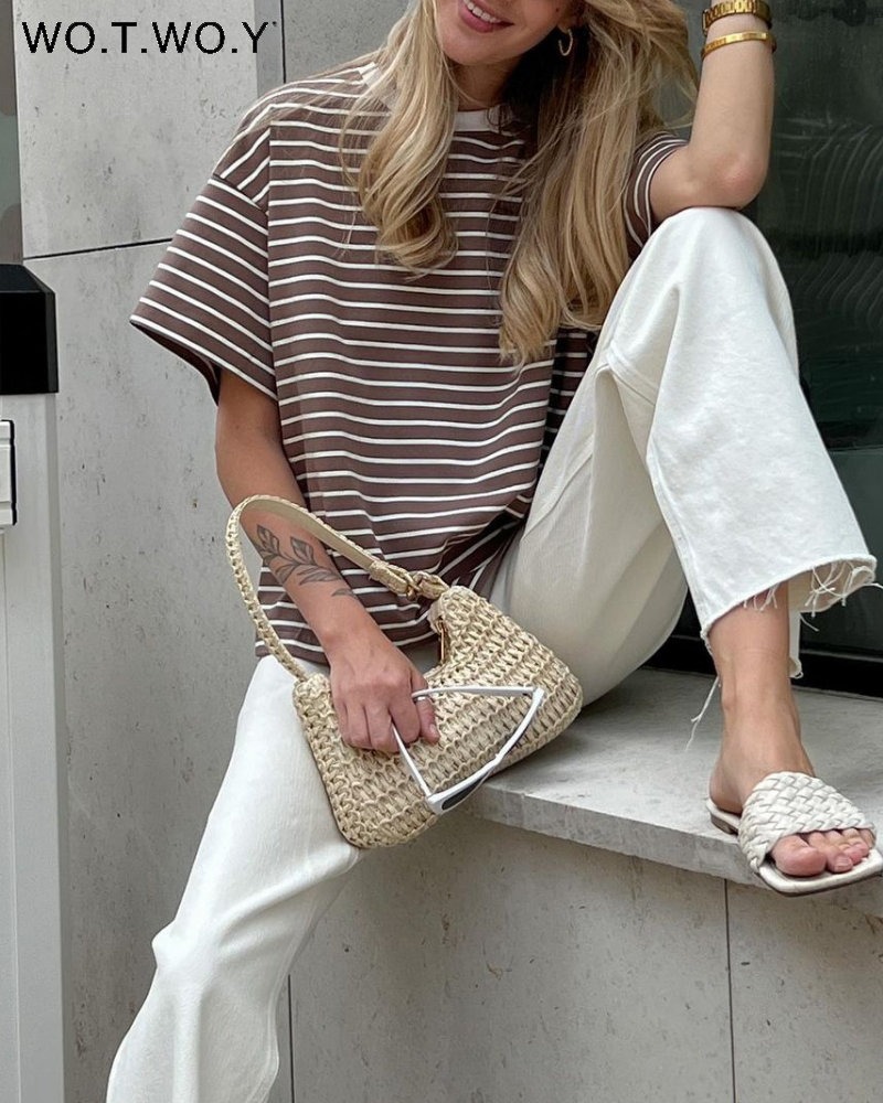 DkKossay's tweet photo. Summer Casual Striped T-shirts Women 100% Cotton Loose Fit Knitted T Shirt Female Korean🤭

Link: https://t.co/O4qkOBekd8

 #womentshirt #tshirt #tshirtdesign #tshirts  #fashion #style #tshirtstore #clothes #tshirtshop  #womenfashion #womentshirts #shirt  #women  #tshirtslovers https://t.co/VU3JJntlUa