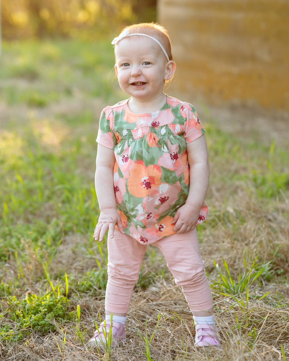 Here's a happy little peanut! An image from Maeve's 1 year session!