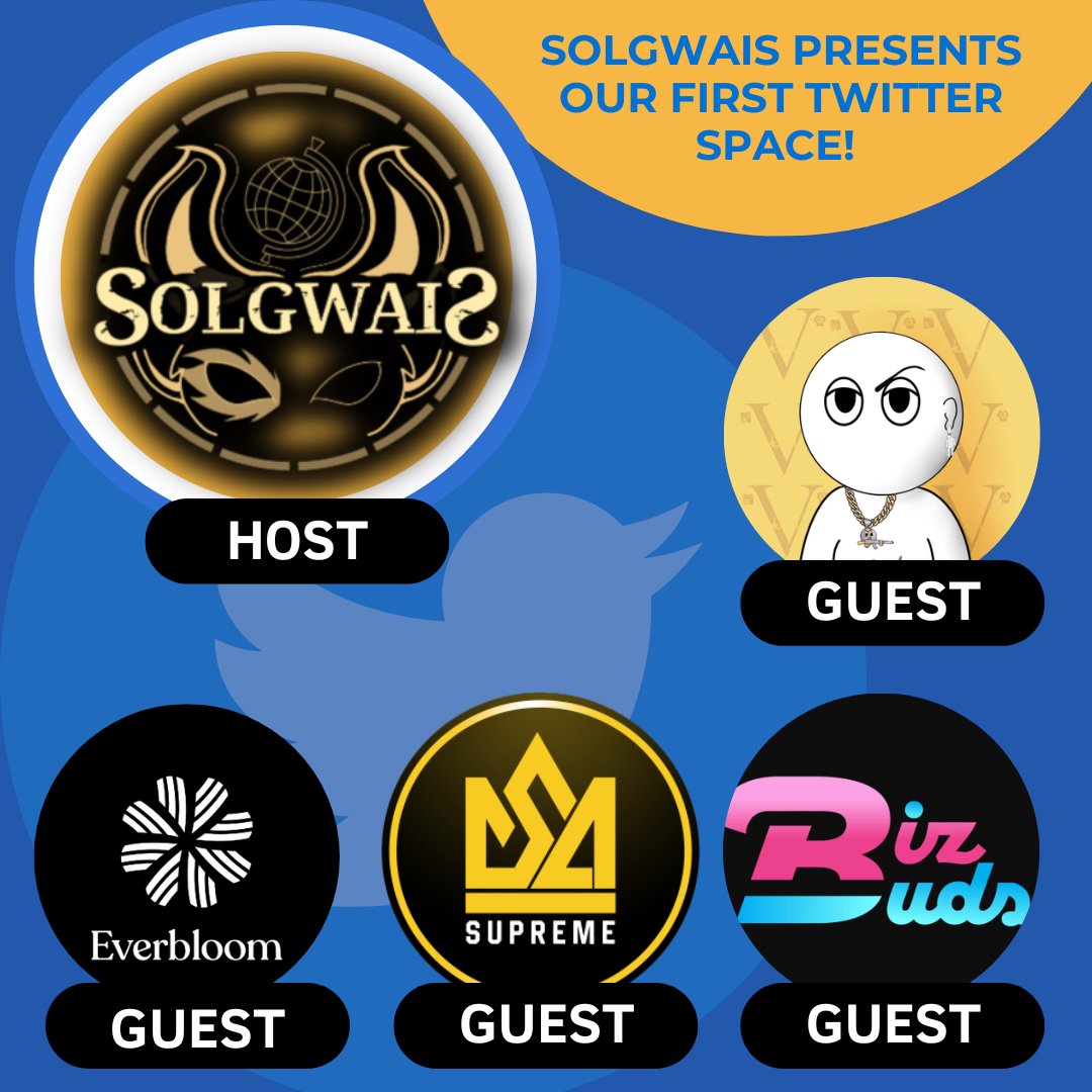 Hey Fam!🔥

Thursday is Solgwais space time! Come join us on the road to Aurumana!🌈

Featured projects:

<a href="/everbloomapp/">Everbloom</a> 
@SupremeAlphaDao 
@BizBudsNFT
@Verseshoe

Come vibe and share what you've got going on 5pm est! 🥳

Set those reminders below⬇️

x.com/i/spaces/1YqGo…