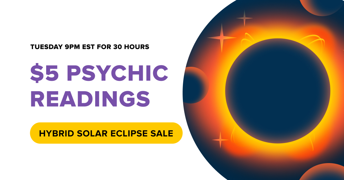 PurpleOceanPsyc's tweet photo. Hybrid Solar Eclipse sale is on now! $5 psychic readings - 9pm EDT on Tuesday - valid for 30 hours only! https://t.co/4WAaXSGC69