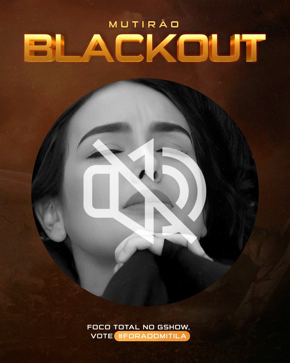 larisantosbe's tweet photo. 🔇 MUTIRÃO BLACKOUT INICIADO 

❌ O voto é para ELIMINAR, portanto votem em DOMITILA.

🐙 ÚLTIMOS MINUTOS: PRECISAMOS DE VOCÊS!

🔇 NÃO DEPOSITE VOTOS, SAIA DO TWITTER! O FOCO AGORA É NO GSHOW!

⏰ ENCERRA AO FINAL DA VOTAÇÃO.

📲: https://t.co/rtsMjvBnHC

#FicaLari #ForaDomitila https://t.co/5frLDetsHQ