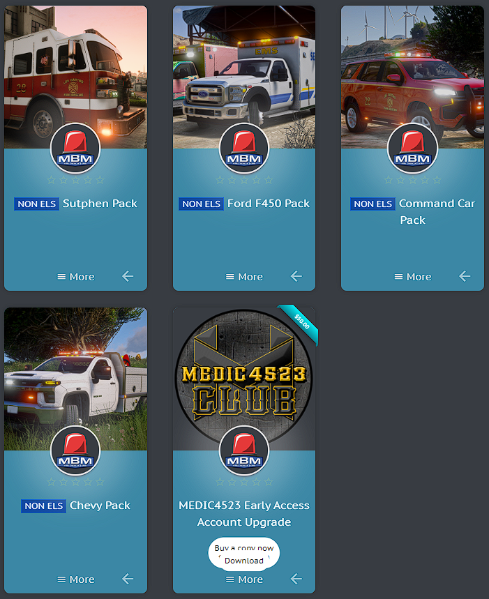 medic4523's tweet photo. MBM4523 New Releases in EARLY ACCESS on Modification Universe! Public release in a couple of weeks. #modsbymedic4523 #modificationuniverse #GTAV #FiveM #vehicledev https://t.co/uuD24yBZ1G