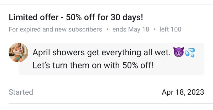 My #onlyfansgirl promos keep selling out (they only allow 100 per promo), so i've started a new one!