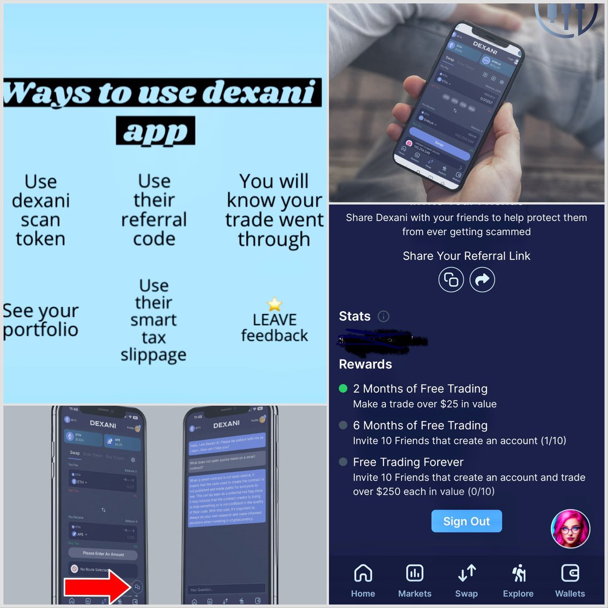 Get to know <a href="/Dexaniio/">Dexani.io</a> app trade safe earn free trading use at home or on the go what’s not to love I’ll even give you my referral code swap smart swap #DexaniSecurityEngine 
#Crypto #CryptoSafety $DIMO $SUPER

app.dexani.io