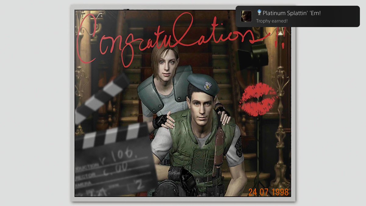 A_redfield8's tweet photo. Jill Valentine &amp; Chris Redfield #PlatinumTrophy #PS5Share, #ResidentEvil #RERemake #RE1 #JillValentine #ChrisRedfield https://t.co/StJVwbJwwR