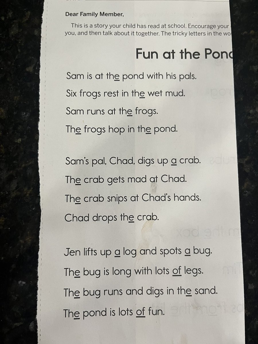 So grateful for the SoR and structured literacy because that instruction made it possible for my son to read this as a Kindergartner!! #LiteracyIsLiberation #CurriculumMatters