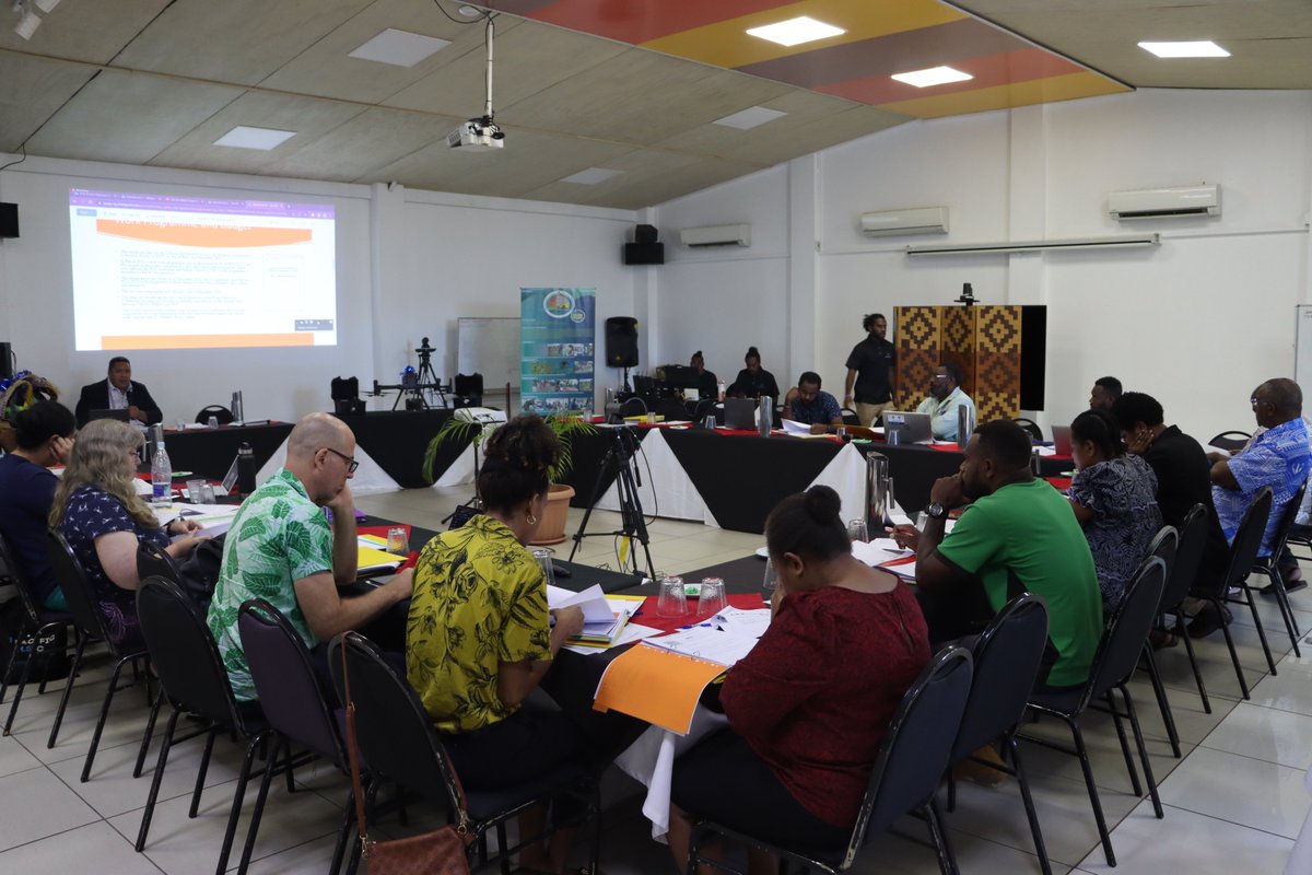 SprepChannel's tweet photo. The 5th meeting of the #VanKIRAP steering committee is currently underway in Port Vila, chaired by the Director General of the Ministry of Climate Change, Ms Esline Bule.
#ResilientPacific https://t.co/B0vvvfZimg