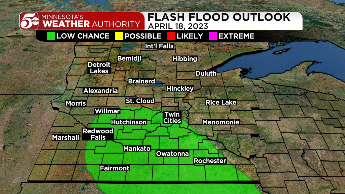 While the chance for flash flooding is very low (most of the area would need 2