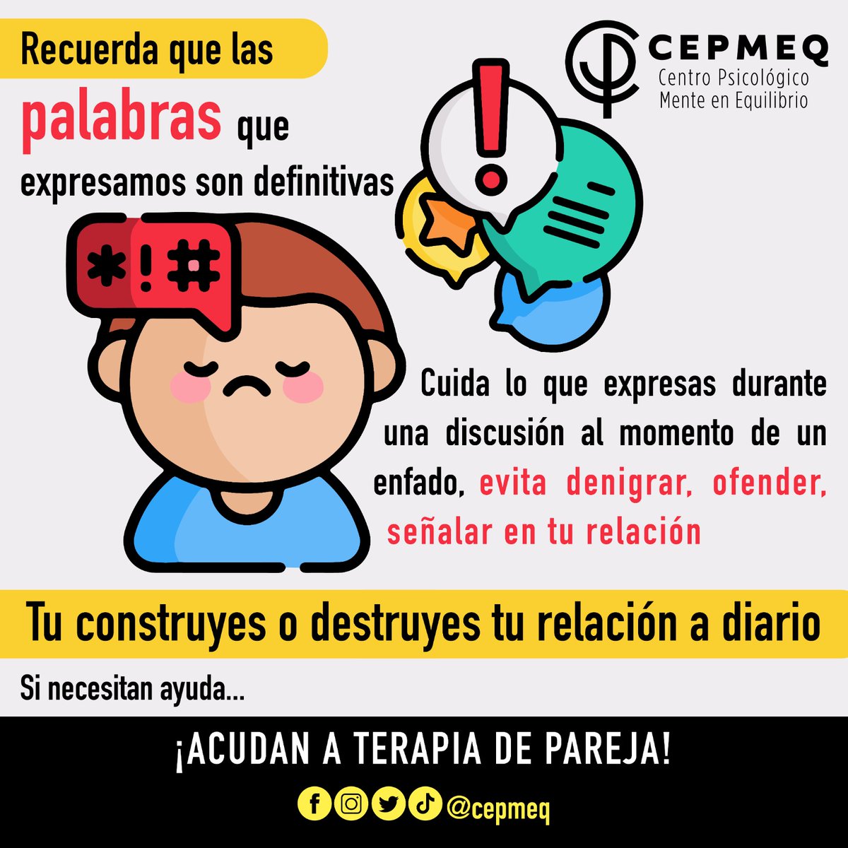 cepmeq's tweet photo. Siempre habrá diferencias que nos pongan en un estado de incomodidad constante en una relacion, si necesitan ayuda llama al 5537258152 para agendar una #terapiaonline o #terapiaindividual

#parejas #amor #novios #mentalhealth  #problemas #couple #bettertogether #amorsano https://t.co/yMAcJg9Ehs