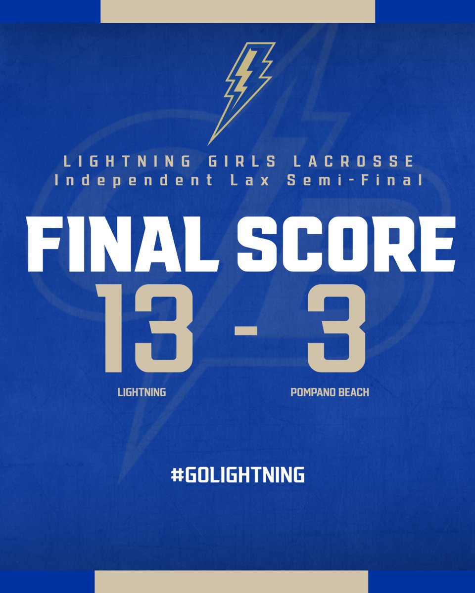 CB Girls lacrosse advances to Independent Lax Championship game on Thursday at 5 pm.  Congrats to the ladies and the coaching staff.  Come out and support Lightning Lax on Thursday at South Plantation at 5 pm! #golightning @PrincipalCBHS <a href="/MisterWass954/">Jeffrey Wasserman</a> <a href="/cbhsgirlslax/">cbhsgirlslacrosse</a> <a href="/BCAA_sports/">BCAA Sports</a>