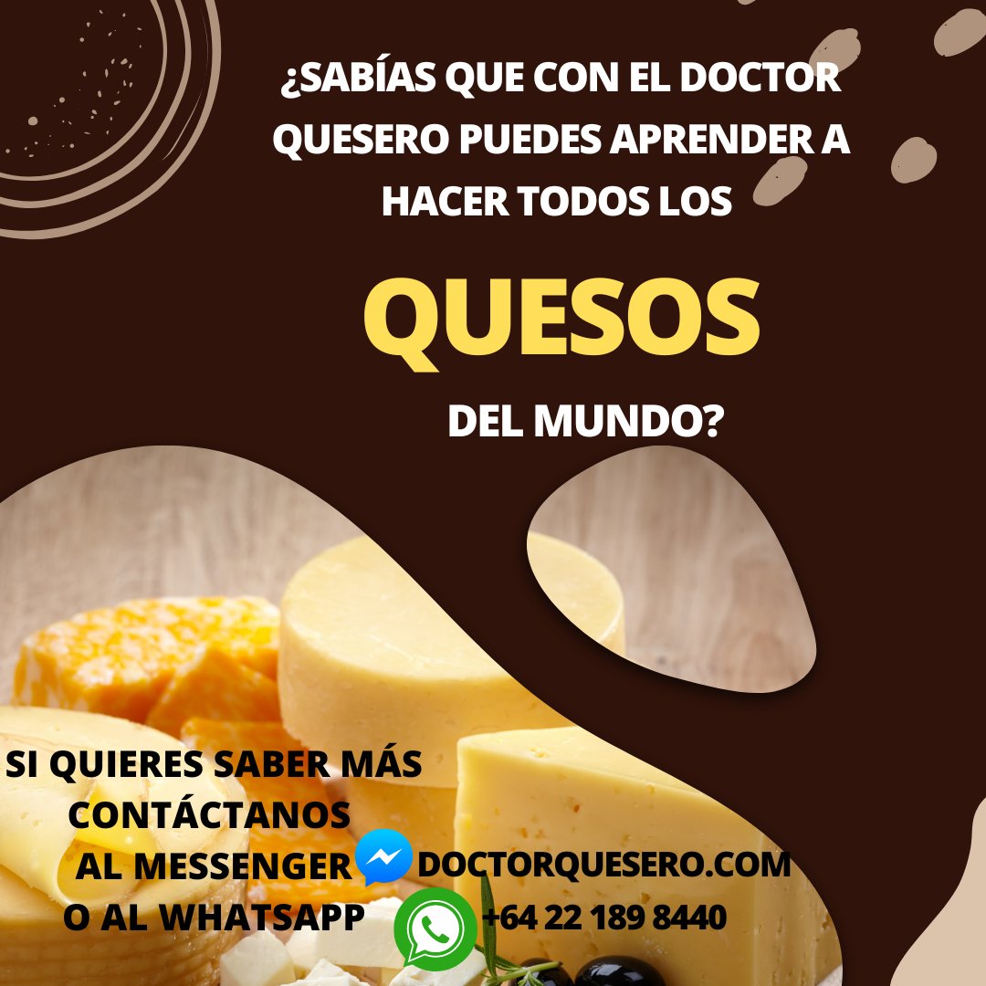 DoctorQuesero's tweet photo. ¡Descubre el maravilloso mundo de los quesos artesanales con @doctorquesero! El doctor quesero te enseña a preparar los mejores quesos artesanales desde tu propia casa. ¡Contacta para más información y #dietichtruchess #cheesemaking #cheesee #quesos! https://t.co/ofcsljtnyD