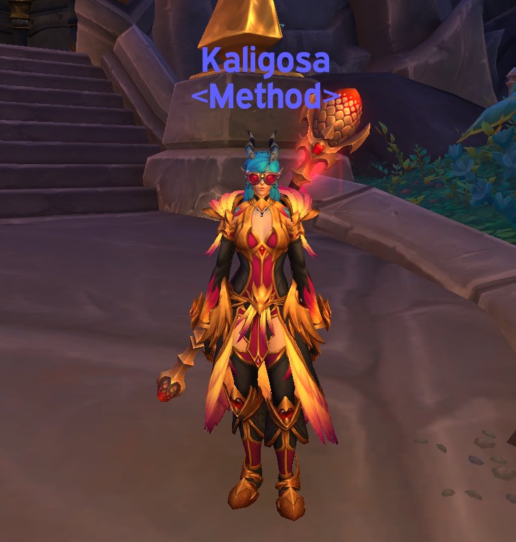 Kalieynx's tweet photo. Wanna look as cute as Kaligosa? 👀 

Celebrating the 10.1 #Dragonflight patch going live 03/05/23, I'm giving away 2 Fireplume Regalia sets!

To enter: 
✅Follow me
❤️Like this tweet
🔁Retweet it
💬Comment your mains hair colour!💙

EU ONLY
Winners posted 3rd May 🥰 
#WoW_Partner https://t.co/kjczHowcA6