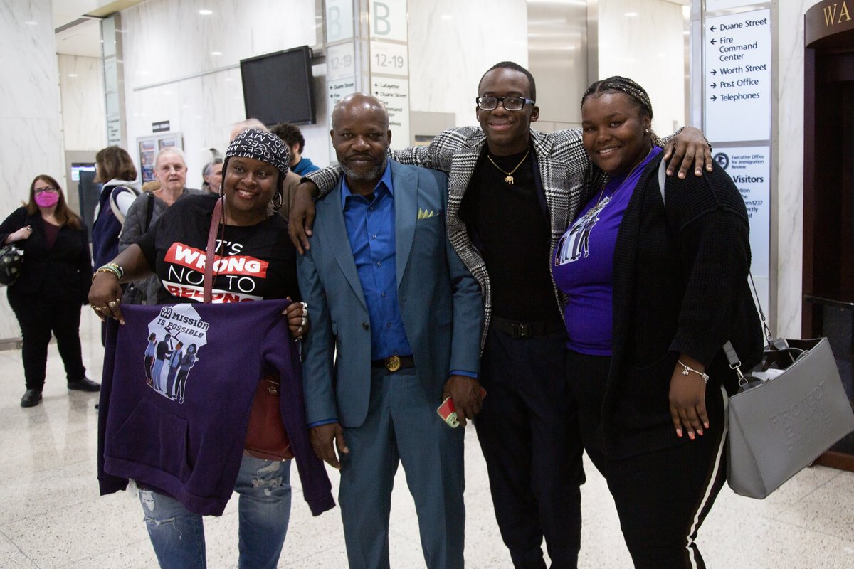 familiesfreedom's tweet photo. Thank you everyone for attending Jean Montrevil's court hearing today!
We're overjoyed to announce that Jean has been granted approval for his 212c wavier and is able to remain in the U.S. with his family and communities after years of fighting his case!
#KeepJeanHome https://t.co/Y2JZuPUyN2