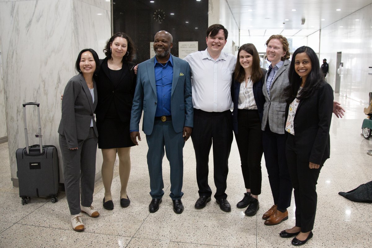 Thank you everyone for attending Jean Montrevil's court hearing today! We're overjoyed to announce that Jean has been granted approval for his 212c wavier and is able to remain in the U.S. with his family and communities after years of fighting his case! #KeepJeanHome