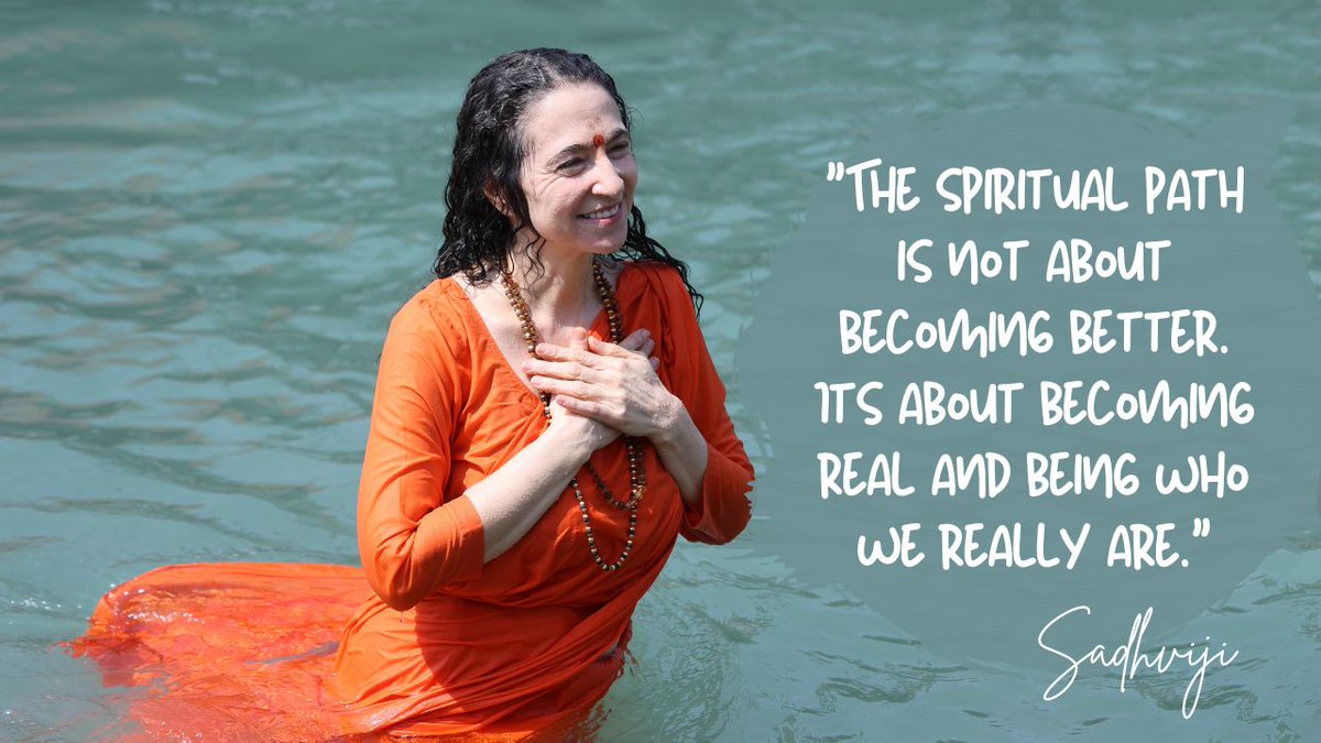 SadhviBhagawati's tweet photo. "The spiritual path is not about becoming better. It's about becoming real and being who we really are." Sadhvi Bhagawati Saraswati
#spriritualpath #truedivinenature #realself #spiritualpath #WisdomWednesday
#wednesdayvibes https://t.co/pe1tqgzrjO