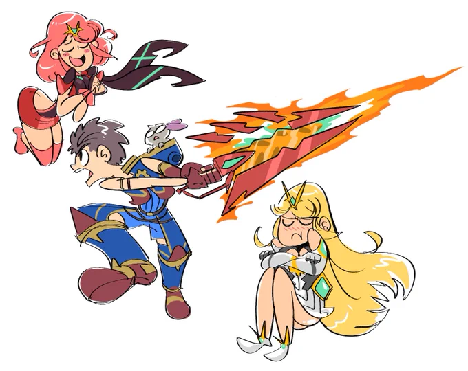 oh ok, they are just dropping the giant new Xenoblade 3 dlc next week!?welp#Xenoblade art throwback 