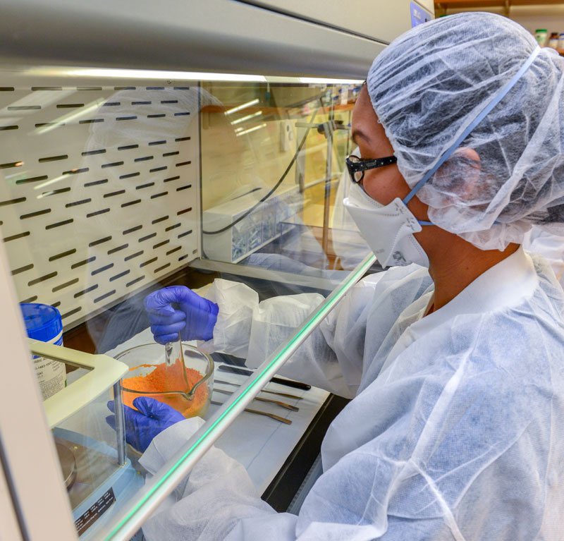 CNegrelliWISE's tweet photo. Here are some photos to give a perspective on what a compounding lab looks like. A face mask, white gown, long pants, closed toe shoes, no jewelry, gloves, and hair coverings are part of the dress code. #YHSWISE2023 #WISE #engineering @YHSMrsMero https://t.co/XxJQRSVsbl