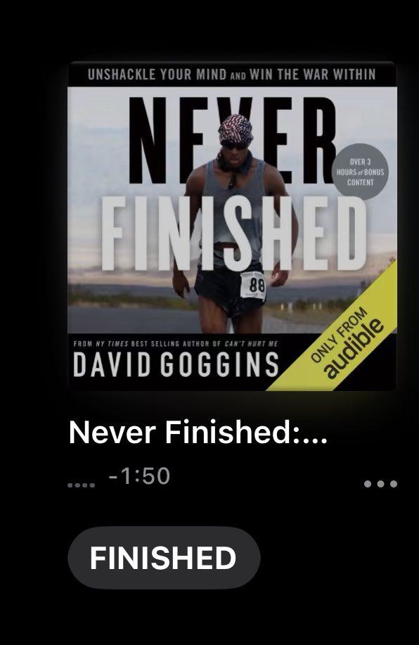 ShaneyBrumm's tweet photo. Nice try Goggins. It’s going to take a little more than the title of the book to stop me from finishing it💪 https://t.co/rU5u5rNWjG