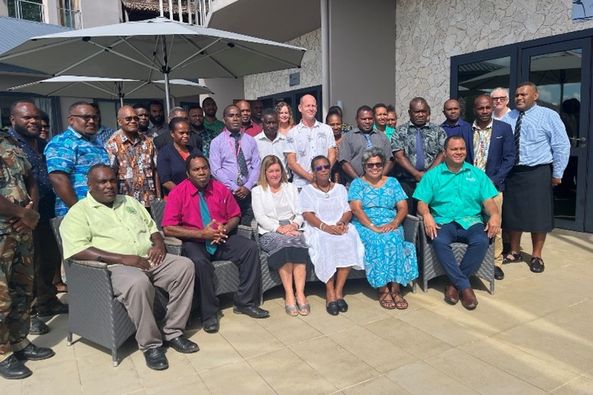 UNDP_Pacific's tweet photo. To start the post disaster needs assessment, @UNDP, @spc_cps in partnership with @GovtOfVanuatu carried out a refresher training. The PDNA will inform 🇻🇺's economic recovery. #Vanuatu was hit by two Cat4⃣ tropical cyclones in March. #BuildFowardBetter https://t.co/pjjfgOxxIF https://t.co/elgkRSvzE5