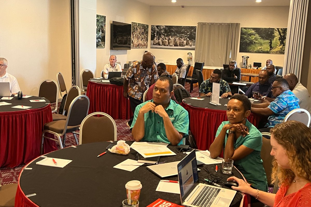 UNDP_Pacific's tweet photo. To start the post disaster needs assessment, @UNDP, @spc_cps in partnership with @GovtOfVanuatu carried out a refresher training. The PDNA will inform 🇻🇺's economic recovery. #Vanuatu was hit by two Cat4⃣ tropical cyclones in March. #BuildFowardBetter https://t.co/pjjfgOxxIF https://t.co/elgkRSvzE5