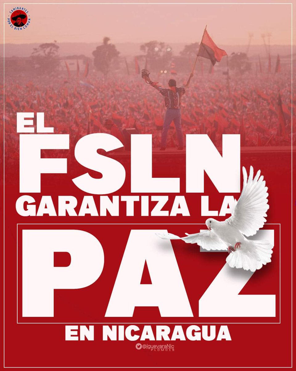 RivasCherlis's tweet photo. #LaPazNuestraVictoria 
#LeonRevolucion 

Somos un pueblo que ama la paz y el bien común. 
En Nicaragua se cultiva la paz 🔴⚫✌ https://t.co/RvKBg0u53W
