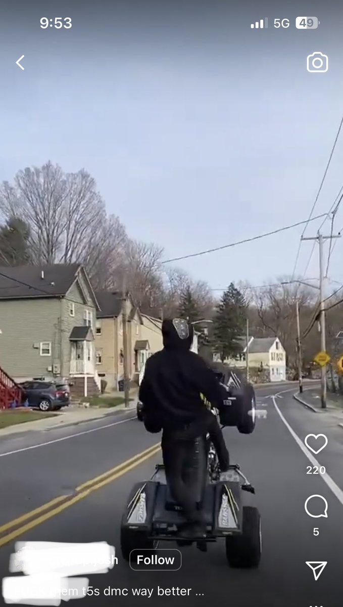 I mean, is it the smartest thing to record and then post you breaking the law….. Photo displays someone driving an ATV inbound on Manton Ave. My truck is required to have insurance to be on the road but this is acceptable?