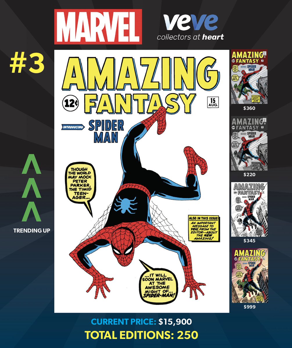 Amazing Fantasy 15 on <a href="/veve_official/">VeVe | Digital Collectibles</a> is currently the 3rd most valuable digital nft comic in the world, but likely the best to own! Do You Own a Copy? I have 34 editions. LOL #veve #comics See the rest of the top 5: youtu.be/td6GQ4J-qEQ