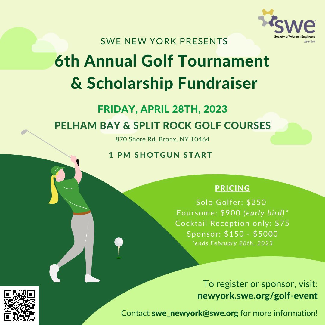 SWE_NY's tweet photo. We are only a foursome away from our golf tournament fundraising goal!

You can attend the cocktail reception/dinner only for $75, which will include raffle tickets for prizes from Wegman’s, Home Depot, SoJo Spa Club, Target, Trader Joe’s and more!

Visit https://t.co/BvF75UJoF6 https://t.co/SCafdWQE94
