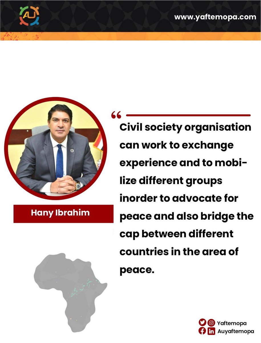 ElMahrousa PDS (@pds_elmahrousa) on Twitter photo Mr.Hany Ibrahim, CEO of ElMahrousa PDS Participation in a dialogue session on "Peace and Security for African Integration"
 #free #africa #peace #security #development Mr.Hany Ibrahim, CEO of ElMahrousa PDS Participation in a dialogue session on "Peace and Security for African Integration"
 #free #africa #peace #security #development