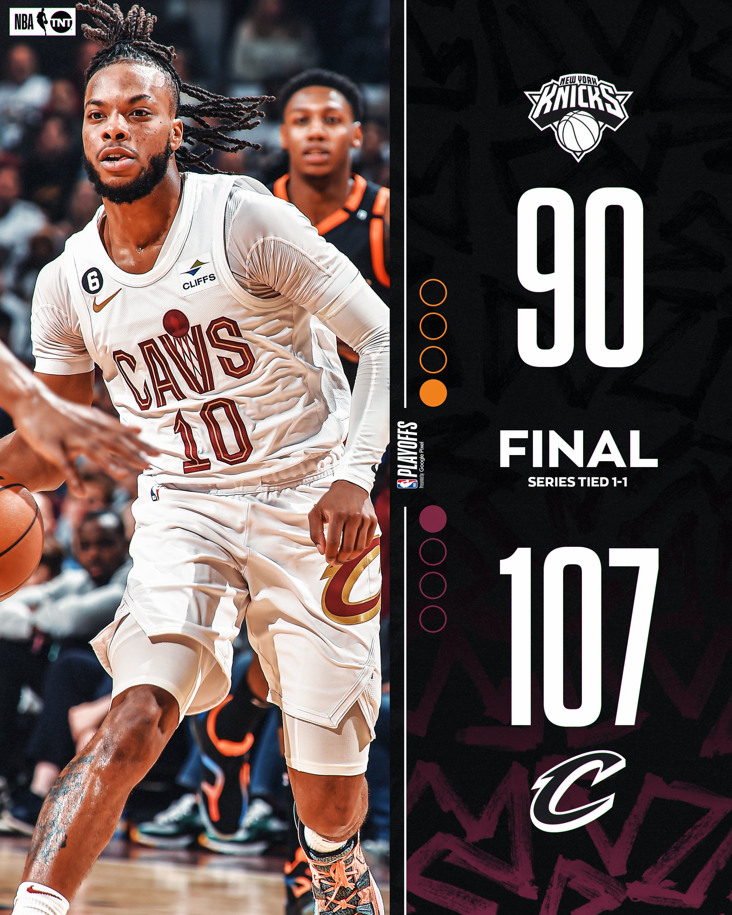 NBA on TNT on X: The Cavs respond in dominant fashion to tie the series  🔥😤  / X