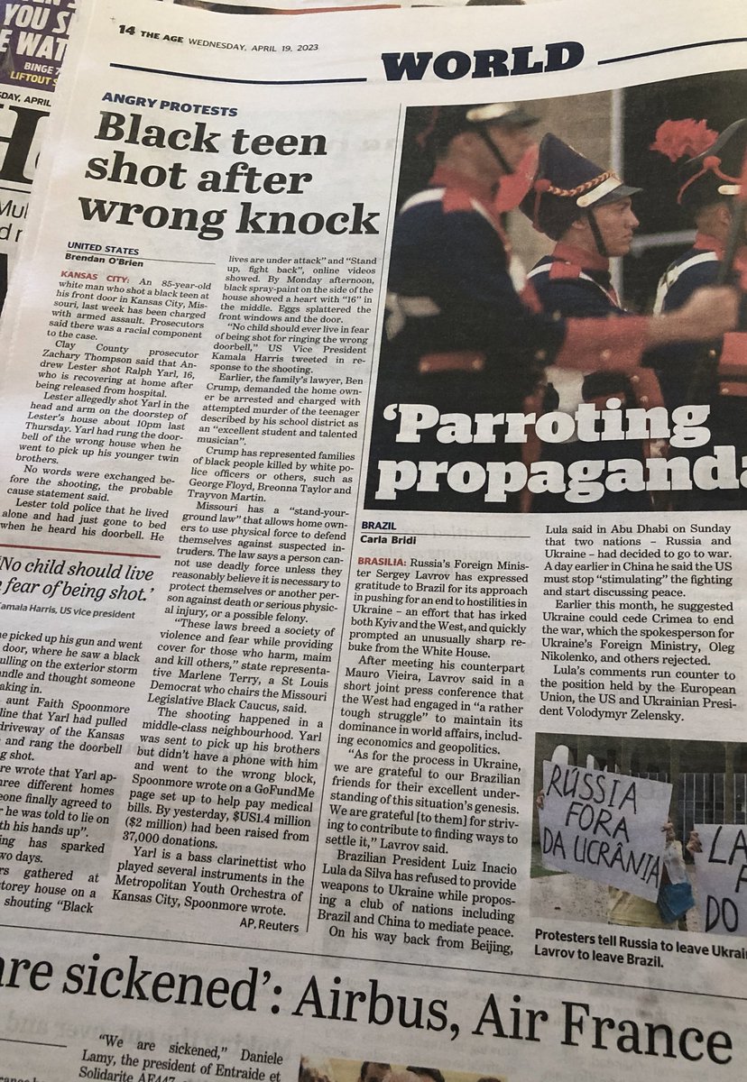 RitaPanahi's tweet photo. And only one making international news. Today’s Nine papers in Australia… https://t.co/dq49SRPNhR