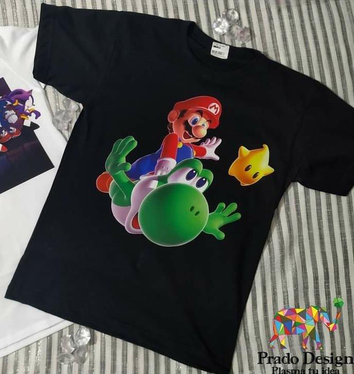 Camiseta Mario Bros Bowser Luigi Peach Yoshi Personalizada