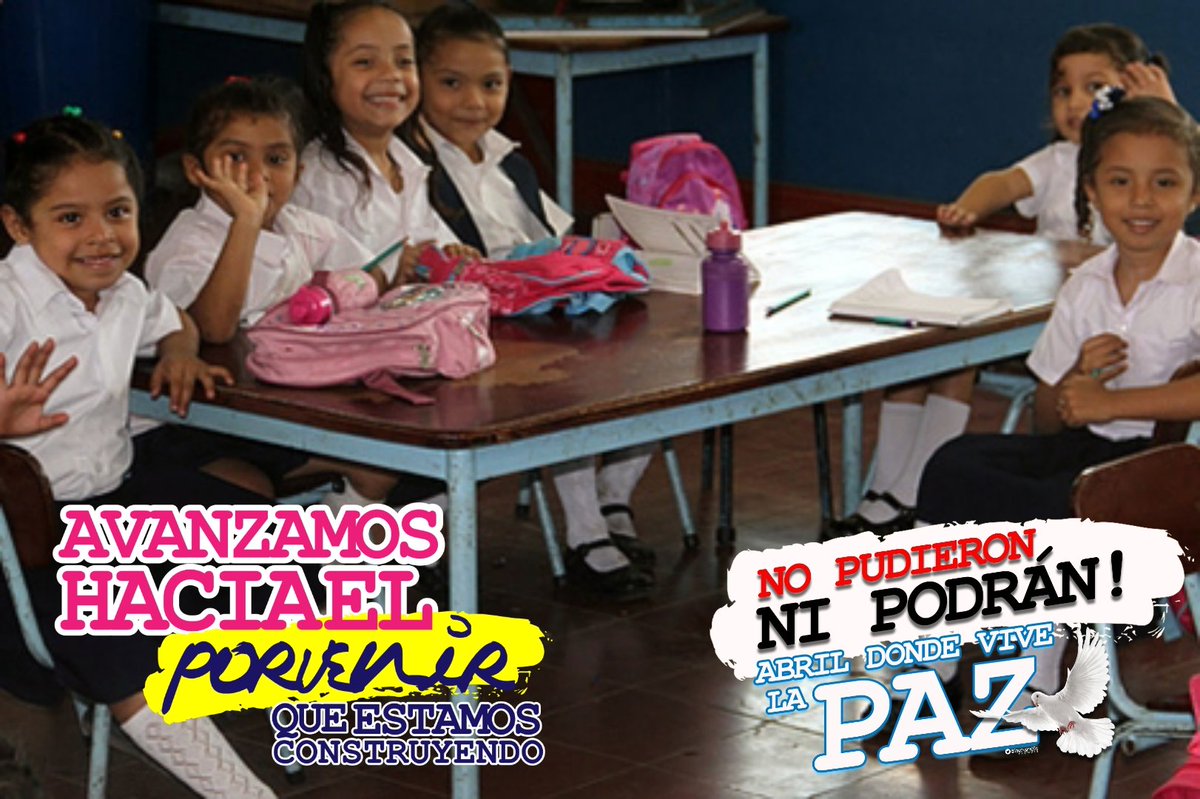 #Nicaragua Hay PAZ Hay Educacion #LaPazNuestraVictoria Seguimos Adelante! #UnidosEnVictorias