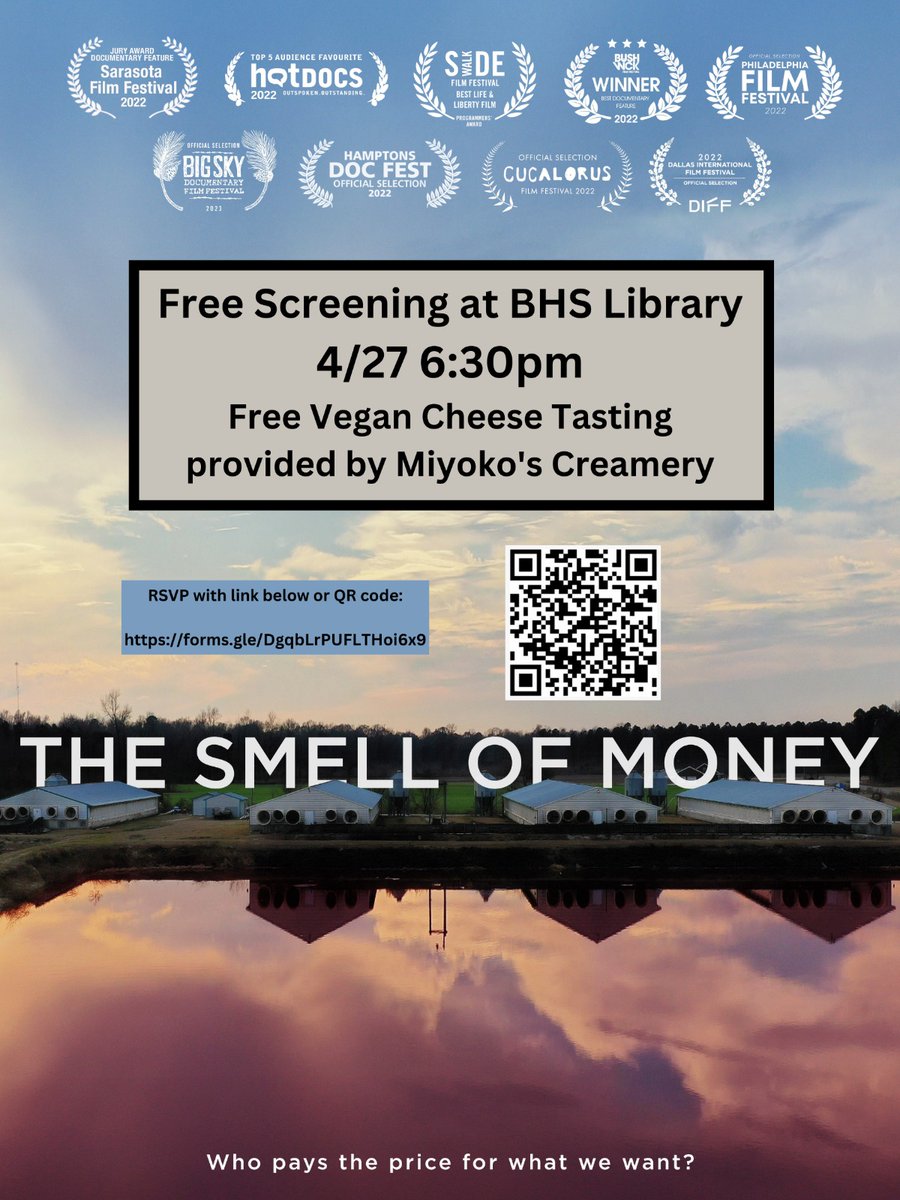 NilangGor's tweet photo. Berkeley High School conference launch will be showing a doc. on intersections of env. racism, pollution &amp; animal cruelty with vegan cheese tasting. RSVP!! @Ana4SchoolBoard @KateHarrisonD4 @ClimateEquityHH @SophieHahnBerk @LauraBabitt @TaplinTerry @allymarkovich @KariHamerschlag https://t.co/CRNAIDJb2w