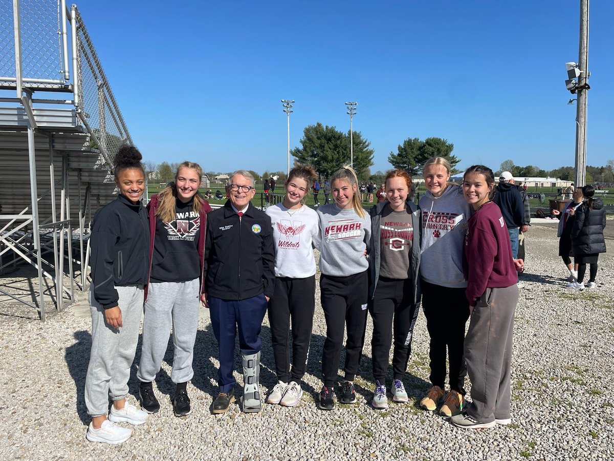 NewarkWildcats's tweet photo. Nice to see Governor DeWine at the track meet today!!! https://t.co/1ZFd6CoI6h