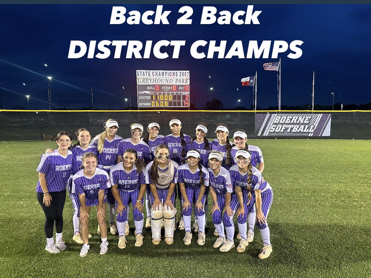 Boerne HS Softball (@greyhoundsb) on Twitter photo 🥎Had fun celebrating our Srs & thanking our parents tonight… we are also:
🥇Back 2 Back, DISTRICT CHAMPS🥇
Srs: <a href="/isaar_81/">Isa Renteria - 2023 RHP</a> <a href="/camcoop_12/">Cameron Cooper</a> <a href="/OliviaLanger2/">Olivia Langer</a> <a href="/avanieto05/">Ava Nieto</a> <a href="/AvaBevo/">Ava (Bevo) Rodriguez</a> <a href="/MadlockTaryn/">Taryn Madlock</a> @maytum_heidi
<a href="/Boernehs/">Boerne High School</a> <a href="/LeechStan/">Boerne ISD Athletics</a> <a href="/BoerneISD/">Boerne ISD</a> <a href="/gohoundsgo_gabc/">Greyhound Athletic Booster Club (GABC)</a> <a href="/BoerneNews/">Boerne High News Network</a> <a href="/BoerneHighPTO/">Boerne High School PTO</a> 🥎Had fun celebrating our Srs & thanking our parents tonight… we are also:
🥇Back 2 Back, DISTRICT CHAMPS🥇
Srs: <a href="/isaar_81/">Isa Renteria - 2023 RHP</a> <a href="/camcoop_12/">Cameron Cooper</a> <a href="/OliviaLanger2/">Olivia Langer</a> <a href="/avanieto05/">Ava Nieto</a> <a href="/AvaBevo/">Ava (Bevo) Rodriguez</a> <a href="/MadlockTaryn/">Taryn Madlock</a> @maytum_heidi
<a href="/Boernehs/">Boerne High School</a> <a href="/LeechStan/">Boerne ISD Athletics</a> <a href="/BoerneISD/">Boerne ISD</a> <a href="/gohoundsgo_gabc/">Greyhound Athletic Booster Club (GABC)</a> <a href="/BoerneNews/">Boerne High News Network</a> <a href="/BoerneHighPTO/">Boerne High School PTO</a>
