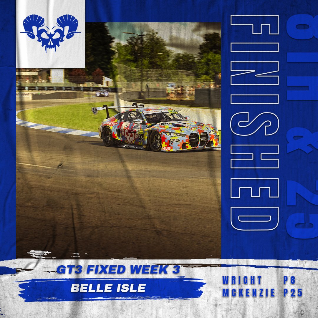 🏁RACE OVER🏁A tough night for the LunatiKs. Davis qualifies P1 and due to some technical issues and an unfortunate move from an opponent ended his race. Wright qualified 10 and finished in P8 while McKenzie finished P25. The Green Hell is the destination next week. #LunyBin