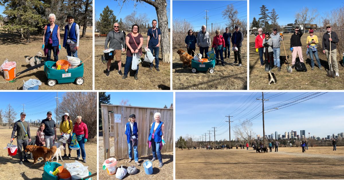 Thanks to several wonderful people for cleaning up poop, garbage and cigarette butts at River Park on April 16. Our event coincides with the kick-off of National Volunteer Week 2023 and this year’s theme: Volunteering Weaves Us Together. 
#NVW2023 #WeavingUsTogether