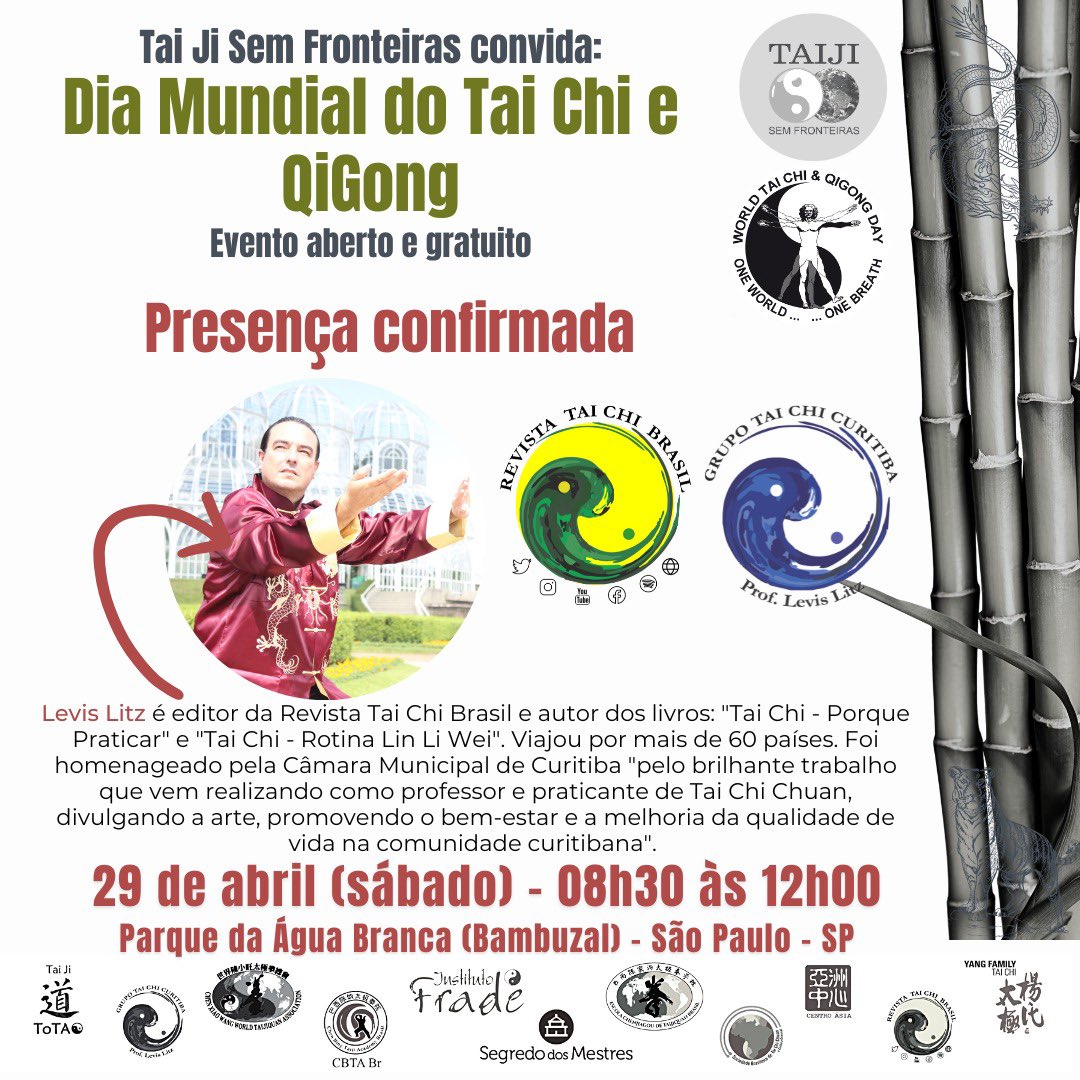 LevisLitz's tweet photo. Estarei em Sampa no Dia Mundial do Tai Chi. https://t.co/gCK6SPvlm0