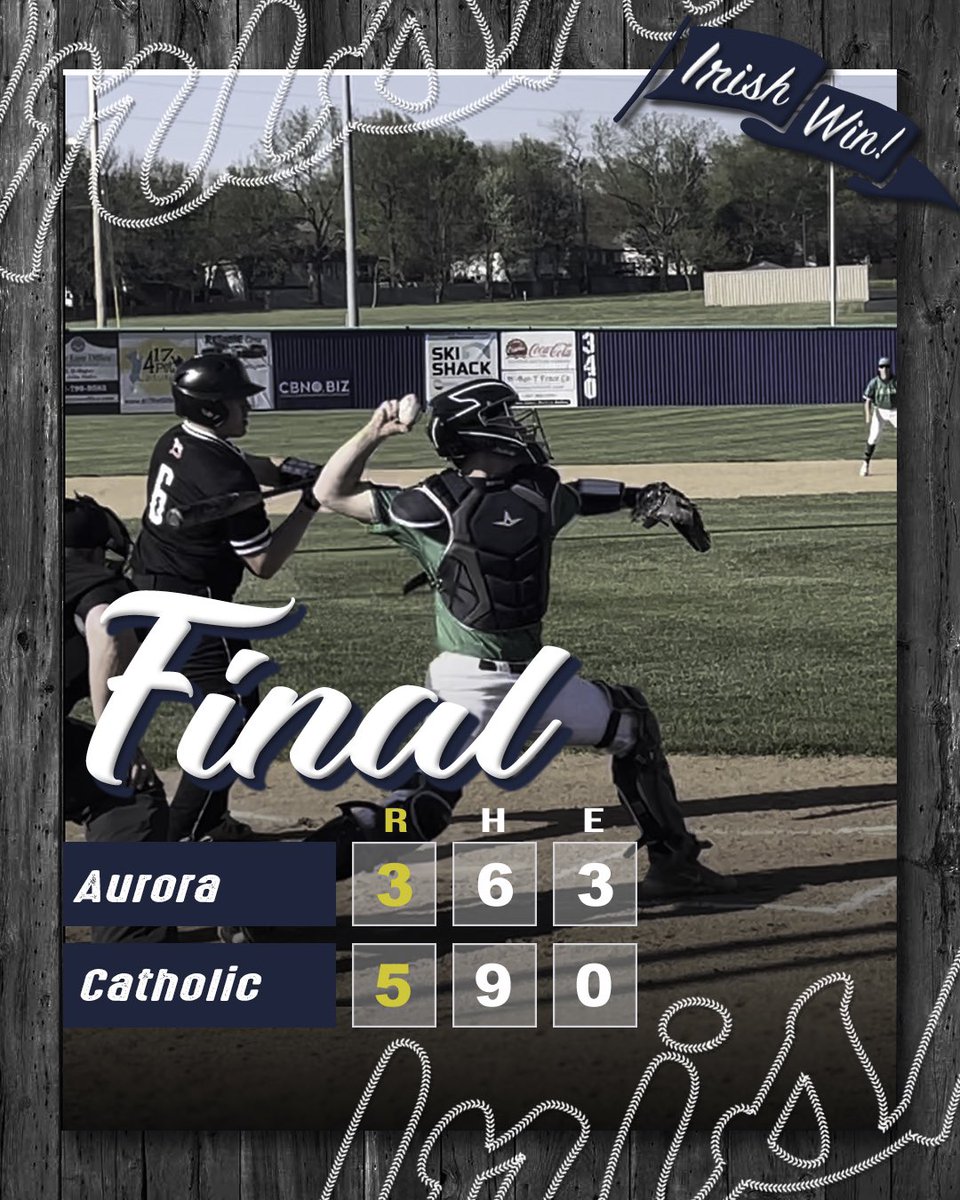 F7: Irish get the win and move to 8-2 overall, 2-0 in Big 8 play. Jack Smith with his first start &amp; first win. 

#IrishBoys☘️⚾️

J Smith (W): 4.2IP, 3H, 9 Ks
B Smith: 1-4, 2RBI, 💣 (5)
J Schoen: 2-3, 2B, RBI
Morrison: 2-4, 2B

<a href="/OzarksOzone/">Ozarks Sports Zone</a> <a href="/Irishreports/">Dante Rebori</a>