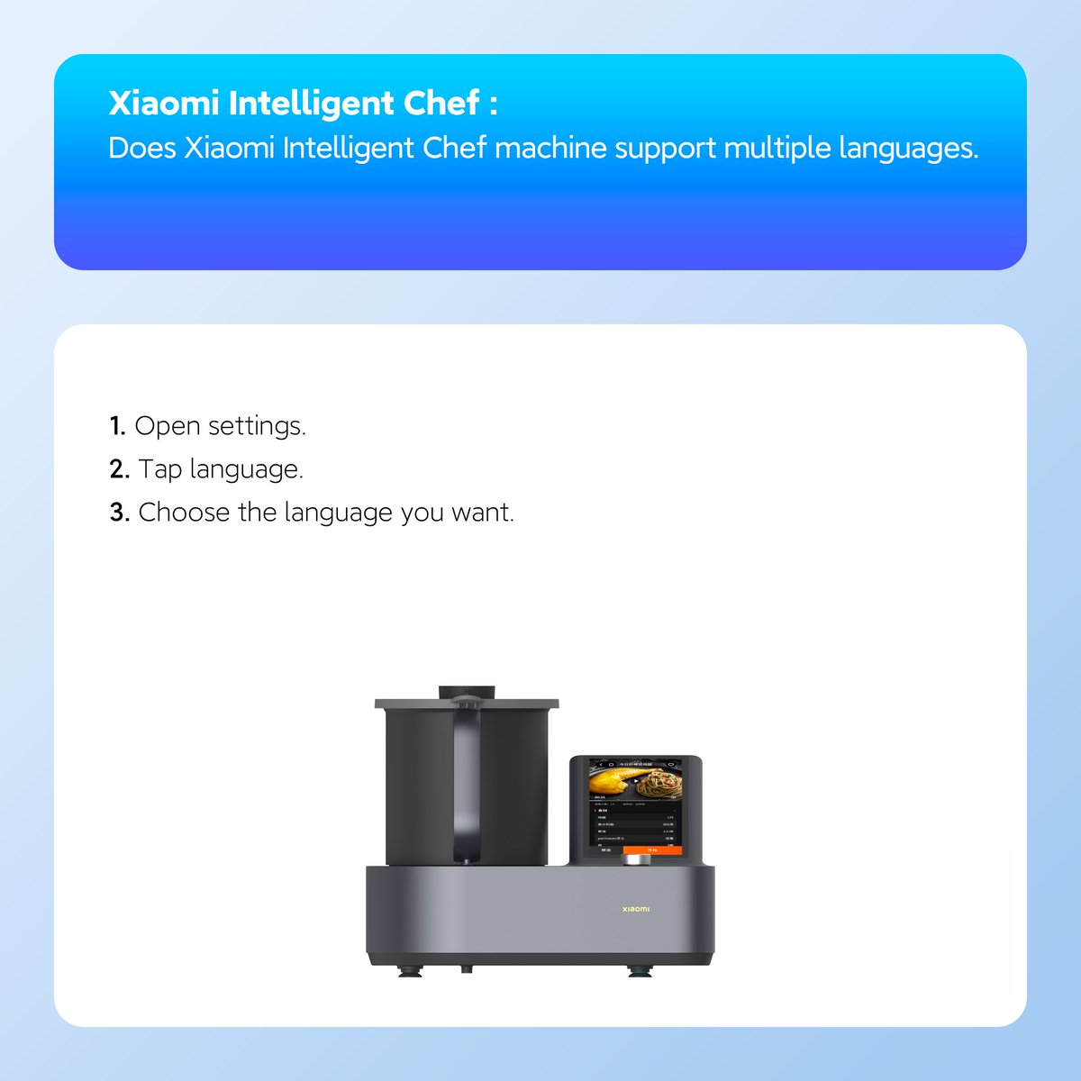 Xiaomi Support on Twitter "Do you have any problems when using Xiaomi Intelligent Chef ? Simply